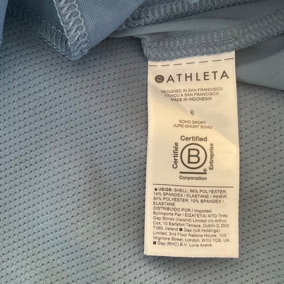 Athleta Soho Golf + Tennis Skort Size 6 in Cottage Blue - Picture 8 of 8